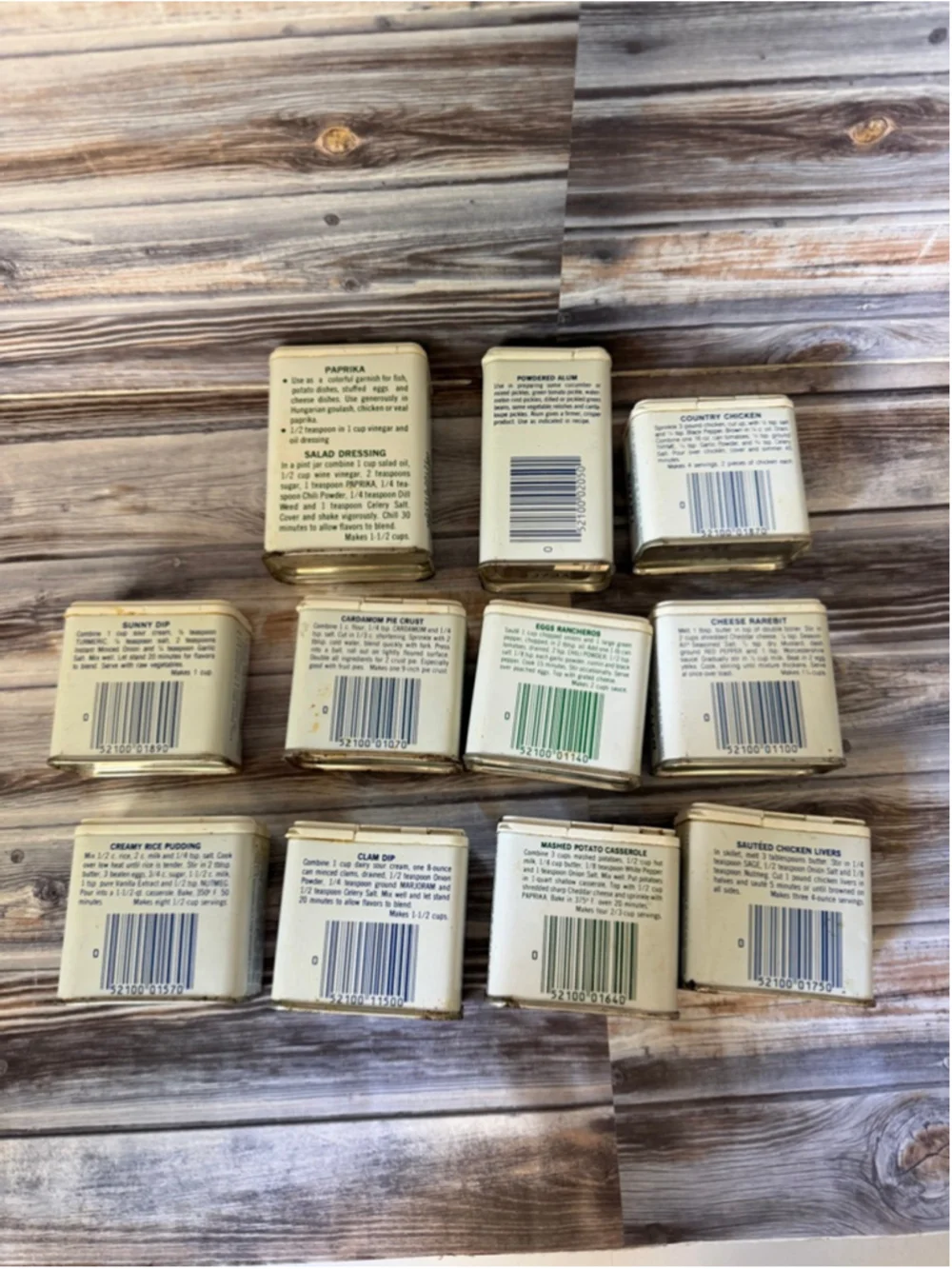 Vintage schilling spice tin collection